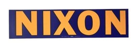 Vintage Richard Nixon Presidential Campaign Car Bumper Sticker Orange and Blue - £7.08 GBP