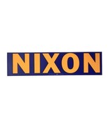 Vintage Richard Nixon Presidential Campaign Car Bumper Sticker Orange an... - £7.08 GBP