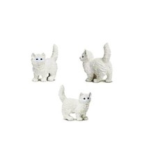 White Kitten Set/3 Game Pcs SL349622 Doll House Shoppe Toy Micro-mini Miniature - £3.54 GBP