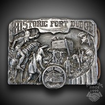 Vintage 1985 Historic Fort Dodge Dragoons Embossed Belt Buckle Serial #199 - £39.77 GBP