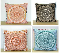 Indian Mandala Sofa Pillow Cover Room Decorative Unfilled Cushion Covers JP400 - £8.99 GBP+