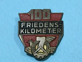 East Germany DDR PIN 100 FRIEDENS-KILOMETER 1961  PEACE RACE - $11.88