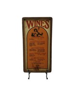 Wines Hanging Wood BAR Sign MEAL WITHOUT WINE IS LIKE A DAY WITHOUT SUNS... - £47.75 GBP