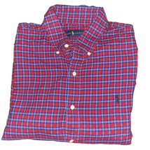 Ralph Lauren Plaid Button Down Shirt Red Blue Size XL 27&quot; chest, length ... - £18.18 GBP