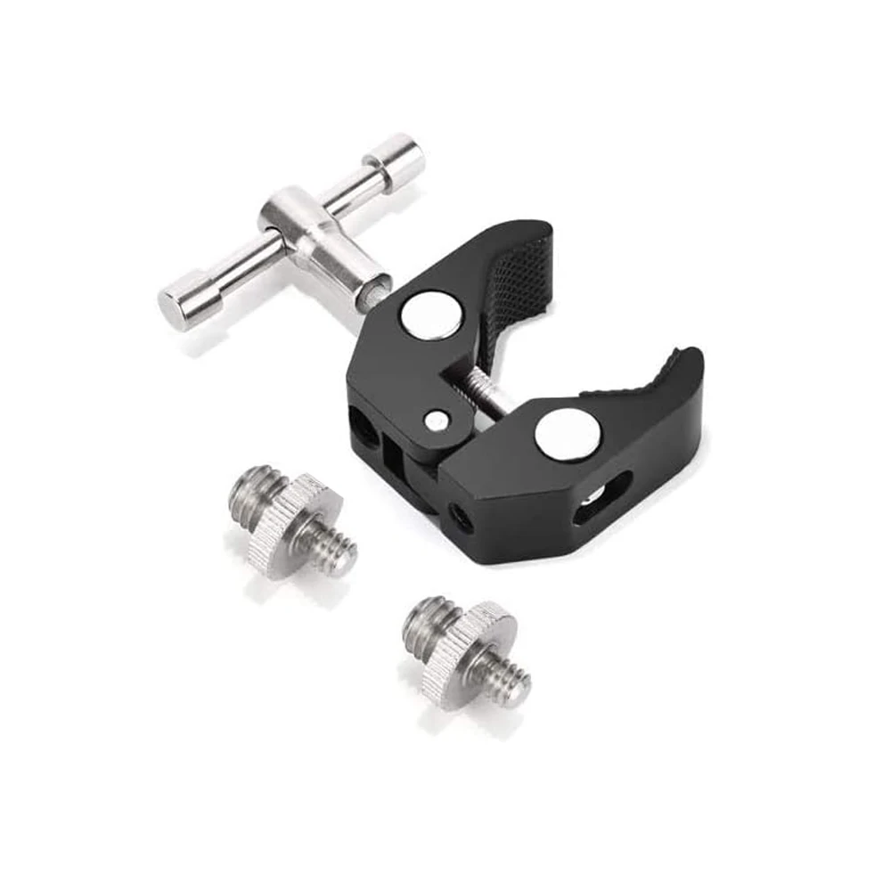 Camping Multi Tools Super Clamp, w/1/4&#39;&#39; &amp; 3/8&#39;&#39; Thread, for Camping, Fishing, - £15.61 GBP