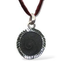Shaligram Silver Pendant/Locket | Nepal Gandaki River Chakra Saligram (S... - $59.39