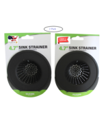 2-Pack 4.7&quot; Black Silicone Sink Strainers – Food Catchers for Kitchen Drain - $13.40 CAD