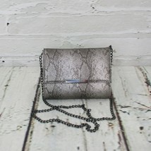 A New Day Small Convertible Faux Snake Skin Crossbody Bag Clutch Gunmetal Gray - £11.65 GBP