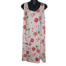 Fresh Produce Womens Large Pink Floral Flowers Sleeveless Summer Garden Dress - £23.59 GBP