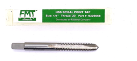 FMT® 1/4&quot;-20 HSS 2 Flute Bright Finish H3 Spiral Point Plug Tap - £4.78 GBP
