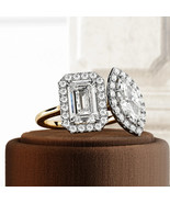 2 Ct Toi et Moi Halo Marquise and Emerald Cut F VS1 Lab Grown Diamond Ha... - €1.812,71 EUR 2 Ct Toi et Moi Halo Marquise and Emerald Cut F VS1 Lab Grown Diamond Ha... - €1.812,71 EUR