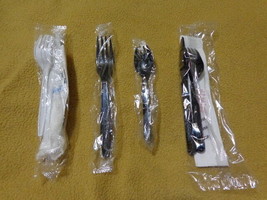 Black White Knife Fork Spoon Spork Plastic Silverware Set You Pick - £6.37 GBP+
