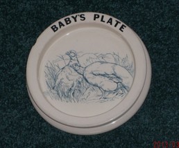 c 1894 Carlton Ware  Wiltshaw + Robinson BABY&#39;S PLATE Stoke-on-Trent Eng... - £88.52 GBP
