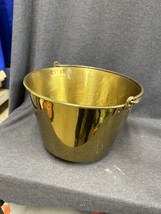 1800’s Antique Brass Pot Pail Bucket Americana Decor Waterbury Ct HW Hayden EUC - £75.19 GBP