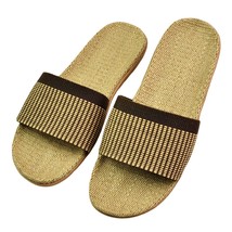 linen slippers summer home indoor sandals Women men&#39;s unisex spring autumn coupl - £14.90 GBP
