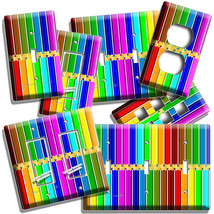 BRIGHT COLOR PENCILS PATTERN LIGHT SWITCH OUTLET PLATE ART HOBBY STODIO ... - $12.87+