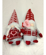 Pack of 2 Valentines Day Gift for Her Couple Plush Gnomes Handcrafted De... - $41.27 CAD