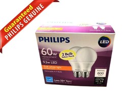 Philips 60W Equivalent Soft White A19 Medium Dimmable LED Light Bulb (2-Pack) - £21.84 GBP