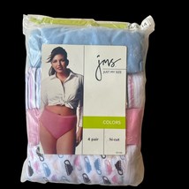 Just My Size Panties 4 Pack Hi-cut Plus 14 34/36 New  Colors Prints Vint... - $15.99