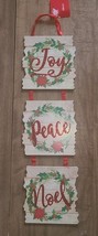 20” x 5” Christmas Joy, Peace, Noel wall hanging decor Brand New Holiday - $15.09