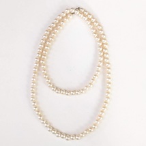 Vintage Faux Pearl Necklace Strand, 31 in. - $9.90