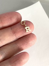 Gold Filled Initial R Letter Pendant Charm With Lock Clasp - £7.90 GBP