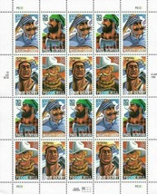 Folk Heroes Sheet of Twenty 32 Cent Postage Stamps Scott 3083-86 - £9.55 GBP