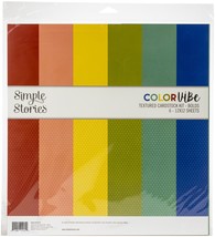 Simple Stories Color Vibe Double-Sided Paper Pack 6/Pkg-Bold - £10.72 GBP