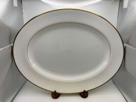 Waterford Fine China LISMORE GOLD 15 1/2" Oval Serving Platter a - $79.99