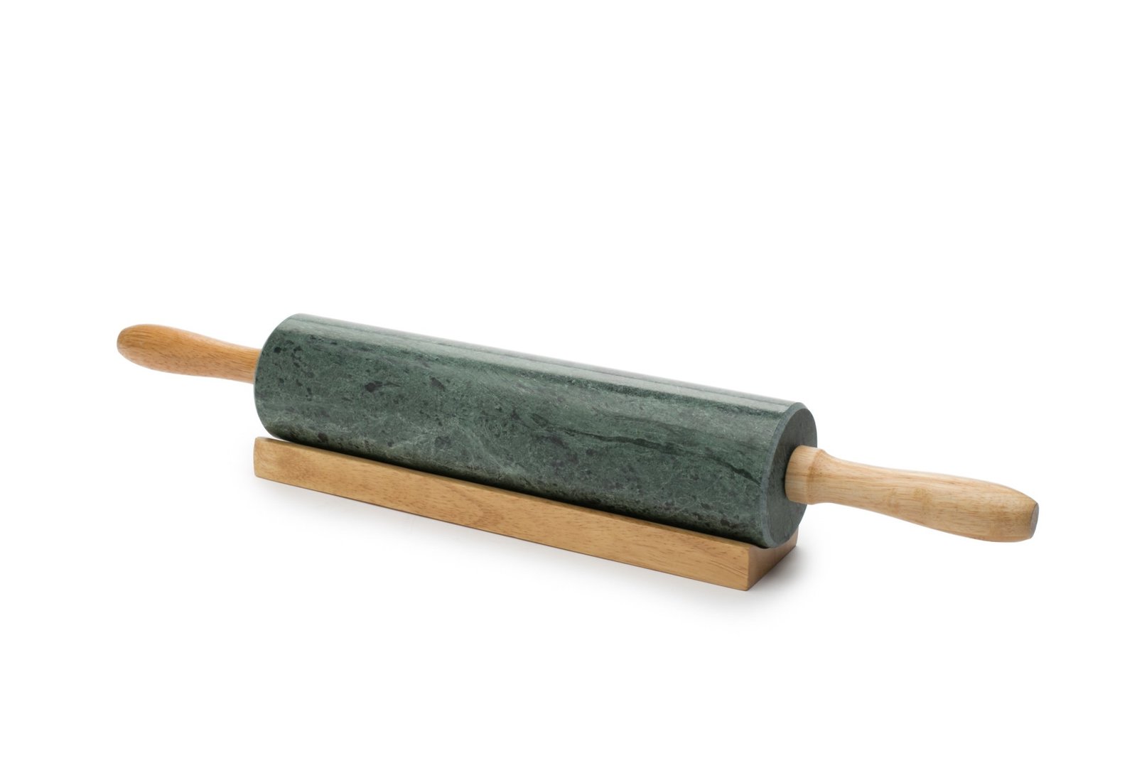Fox Run Polished Marble Rolling Pin with Wooden Cradle, 10-Inch Barrel, ... - $31.28