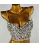 Burning Man Rave Festival Rhinestones Embellished Bustier Corset Party T... - €41,21 EUR