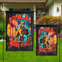 Full Moon Feast Halloween Werewolf Chinese Food Double Sided Garden Flag - £12.22 GBP+