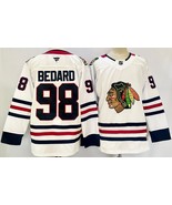 Connor Bedard #98 Blackhawks Away White Stitched Premium Jersey - $79.00