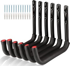 Garage Storage Ladders Hooks, 6 Pack Heavy Duty Utility Hanger, 9.8IN Wall  - £31.61 GBP