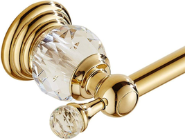 WINCASE Gold Towel Bar, Adjustable Crystal Towel Holder, Golden Finished... - £44.01 GBP