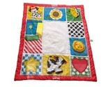Vtg Playskool Baby Blanket Big &#39;N Bright Quilt Activity , Tummy Time 199... - £17.62 GBP