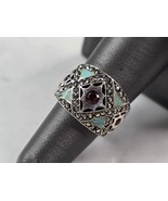 Womens Vintage Estate Sterling Silver Modernist Ring 7.1g E3743 - $836.24 MXN