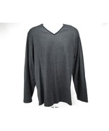 Calvin Klein V-Neck Lightweight Cotton Sweater Men&#39;s XL Gray Casual Long... - £21.02 GBP