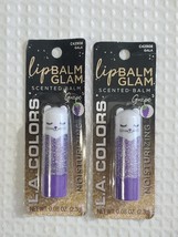 L.A. Colors LipBalm Glam Scented Balm - Grape 0.08 oz (2-Pack) - NEW/SEALED - £5.52 GBP