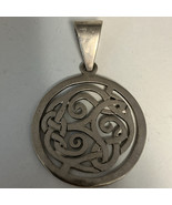 Silpada Sterling Silver Celtic Cut Out Large Round Pendant 25.5g - $39.55