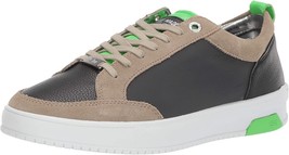 Steve Madden Men Low Top Lace Up Sneakers Rivel Black Tan Green - £16.87 GBP