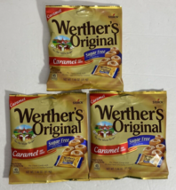 Werther&#39;s Orig Sugar Free Caramel Hard Candies 1.46 oz (3 bags) New - $9.34