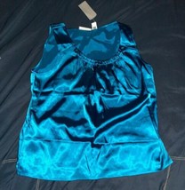 NWT Chico&#39;s Gorgeous Gathers Toria Sleeveless Tank- Genesis ( DeepTeal) ... - $30.00