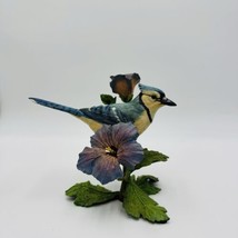 The Danbury Mint Collection Blue Jay Bird Figurine Glimpse of Summer by Bob Guge - £63.91 GBP