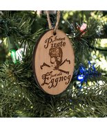 Ornament - Instant Pirate Just Add Eggnog - Raw Wood 3x2in - £10.30 GBP