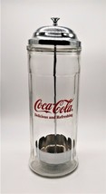 Coca Cola Straw Dispenser Old Fashioned Glass Silver Tone Lid 1992 Colle... - $39.99