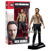 Year 2016 AMC TV Walking Dead 7 Inch Tall Figure - RICK GRIMES with Revolver - £31.45 GBP