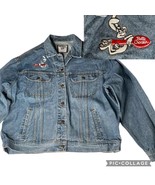 Vintage Lee Denim Trucker Jean Jacket Embroidered Betty Crocker Trix Bun... - $49.49
