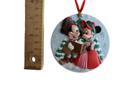 Mickey Minnie Christmas Caroling Ornament Walt Disney World 25 Years 1996 Flat - $15.00
