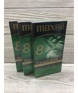 Maxell VHS Premium Grade T-160 8 Hour Blank Video Tapes Lot (3) BRAND NE... - £15.63 GBP